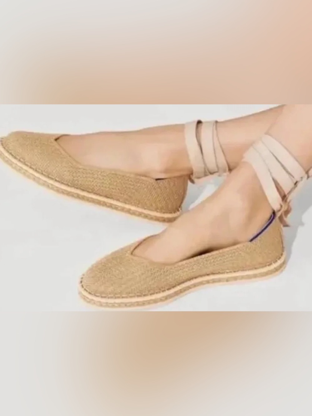Rothy's The Espadrilles in Gold Stripes 9